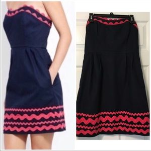 Vineyard Vines strapless dress navy